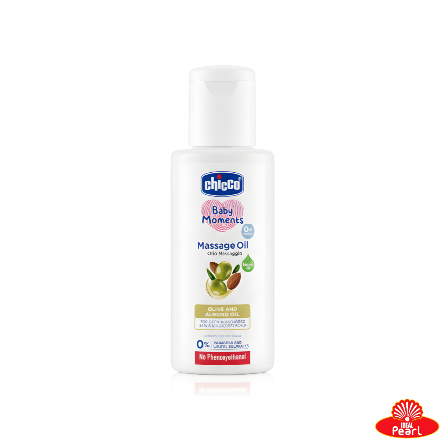 CHICCO BABY MOMENTS MASSAGE OIL OLIVE AND ALMOND OIL - 100ML