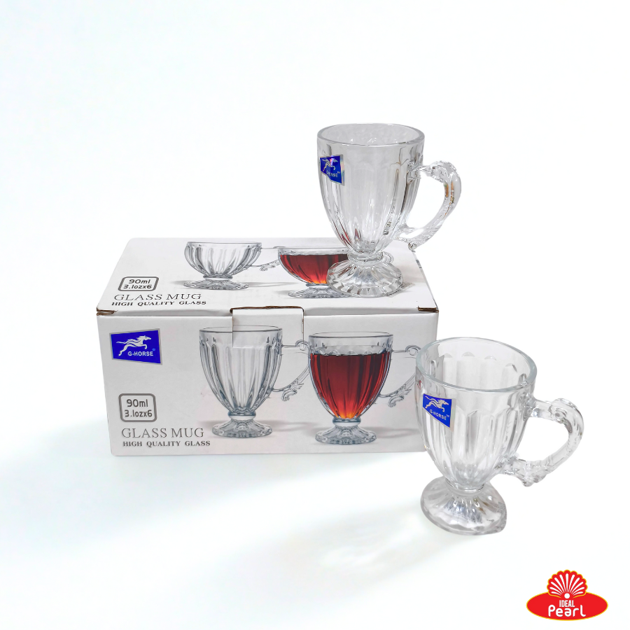 G-HORSE GLASS MUG SET-90ML (6 PIECES)