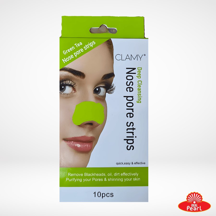 CLAMY GREEN TEA NOSE PORE STRIPS WITH 10PCS