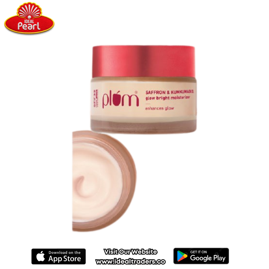 PLUM saffron & kumkumadi oil glow bright moisturizer 50gm