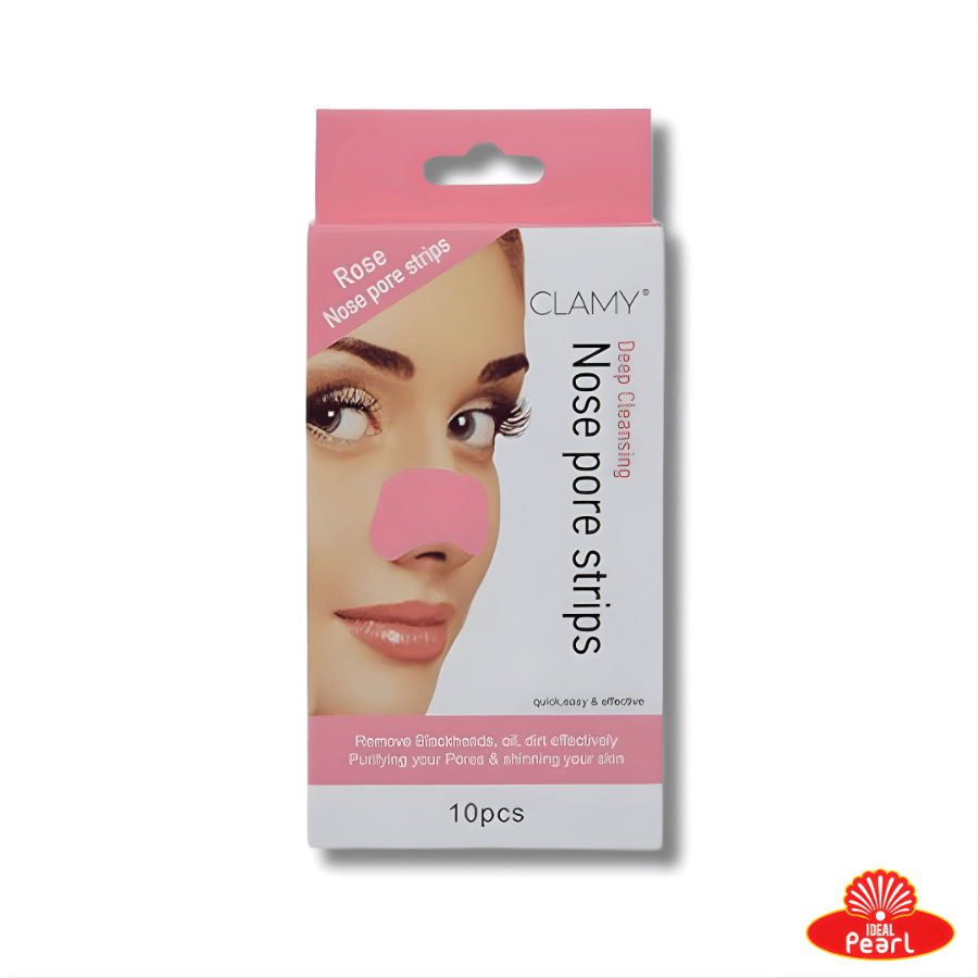 CLAMY ROSE NOSE PORE STRIPS WITH 10PCS