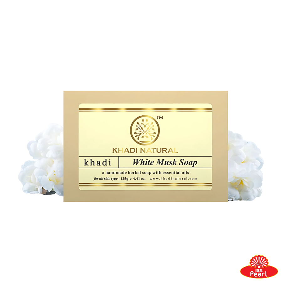 KHADI NATURAL WHITE MUSK SOAP HANDMADE-125G