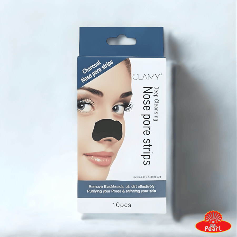 CLAMY CHARCOAL NOSE PORE STRIPS WITH 10PCS