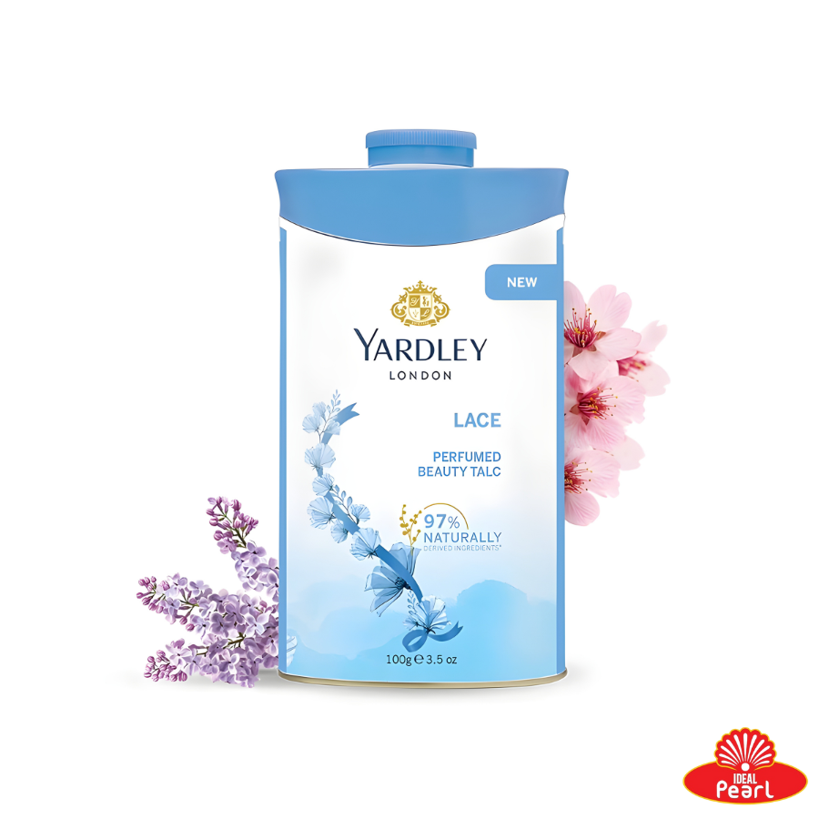 YARDLEY LONDON LACE PERFUMED BEAUTY TALC – 100G