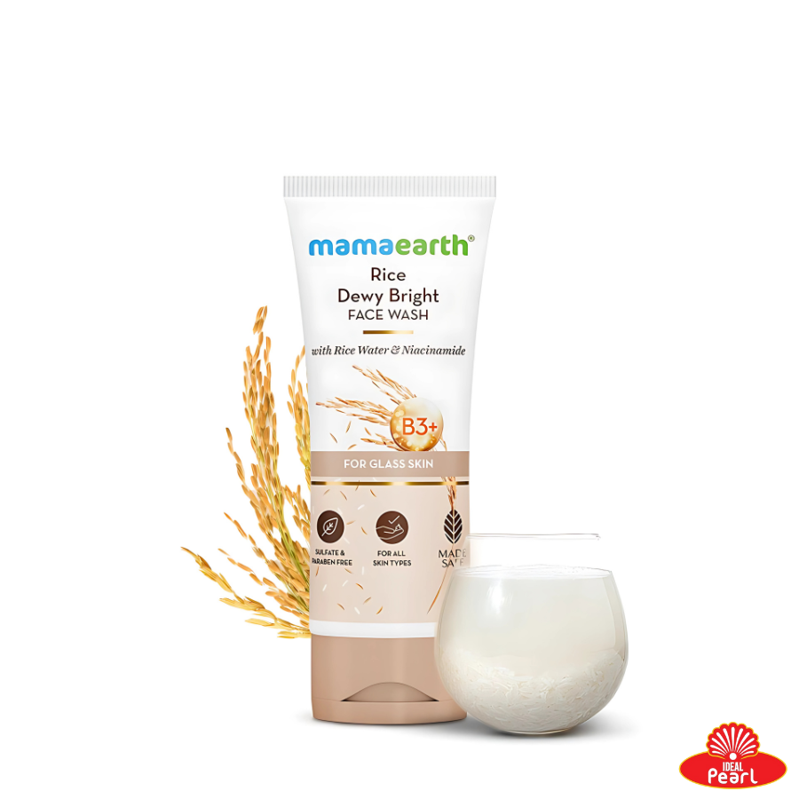 MAMA EARTH RICE DEWY BRIGHT FACE WASH FOR GLASS SKIN - 100ML