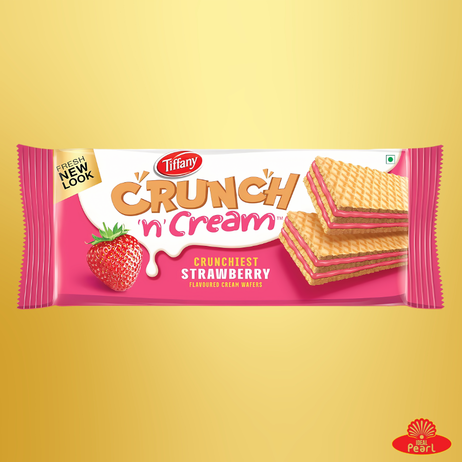 TIFFANY CRUNCH 'N' CREAM STRAWBERRY FLAVOURED CREAM WAFER - 135G