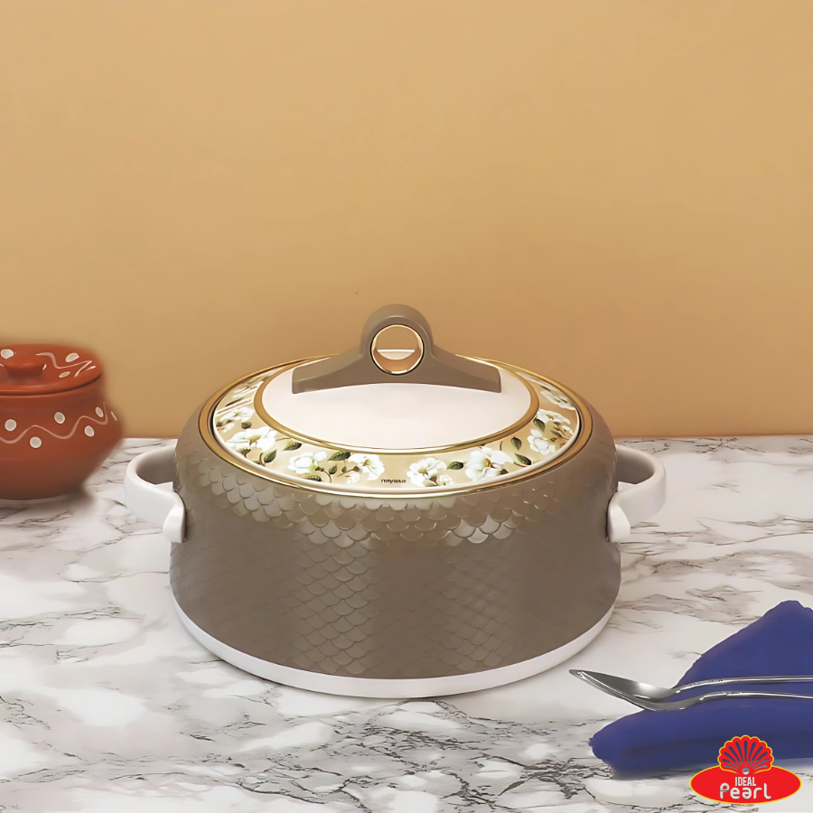 NAYASA CORAL INSULATED CASSEROLE 1500ML (BROWN, CREAM, GREY, WHITE)
