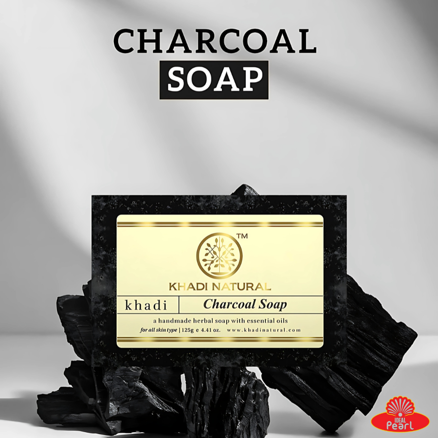 KHADI NATURAL CHARCOAL SOAP HANDMADE-125G