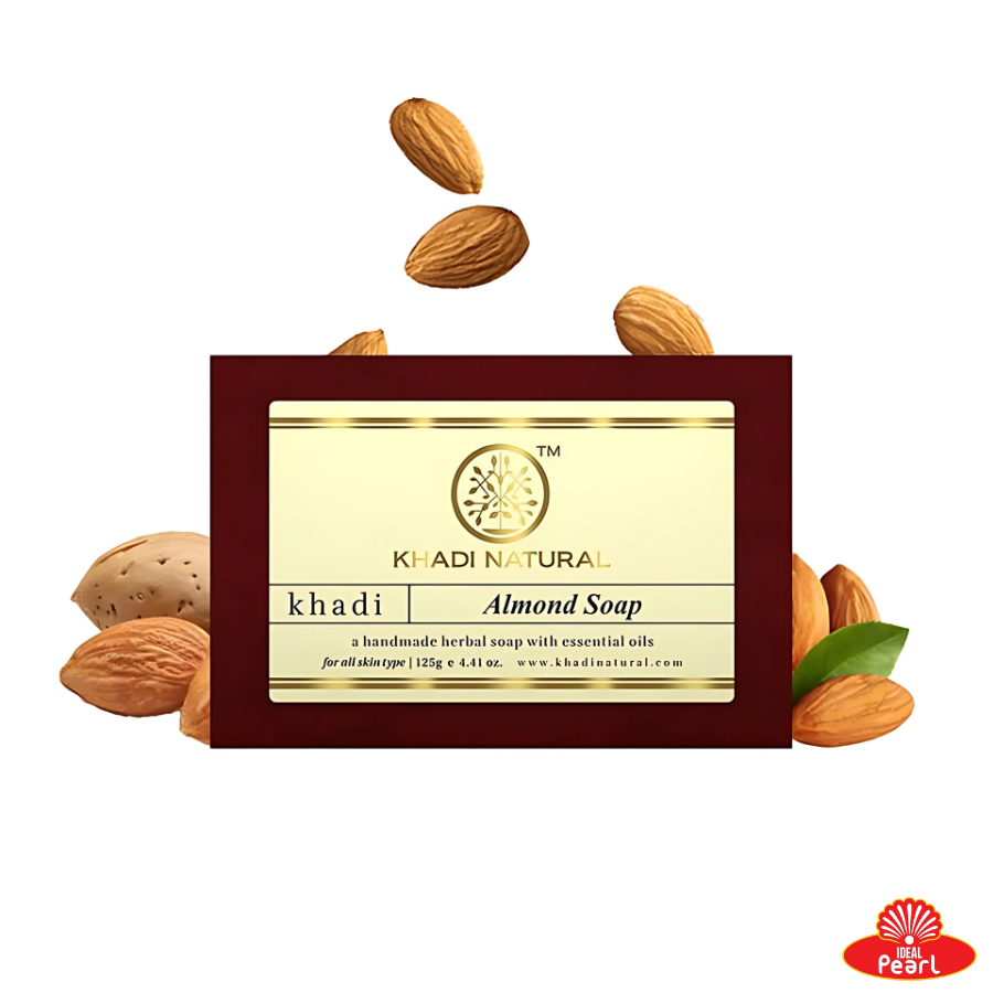 KHADI NATURAL ALMOND SOAP HANDMADE-125G