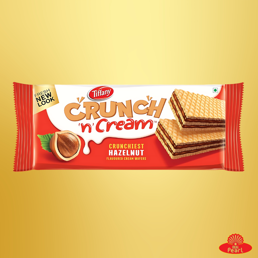 TIFFANY CRUNCH 'N' CREAM HAZELNUT FLAVOURED CREAM WAFERS - 135G