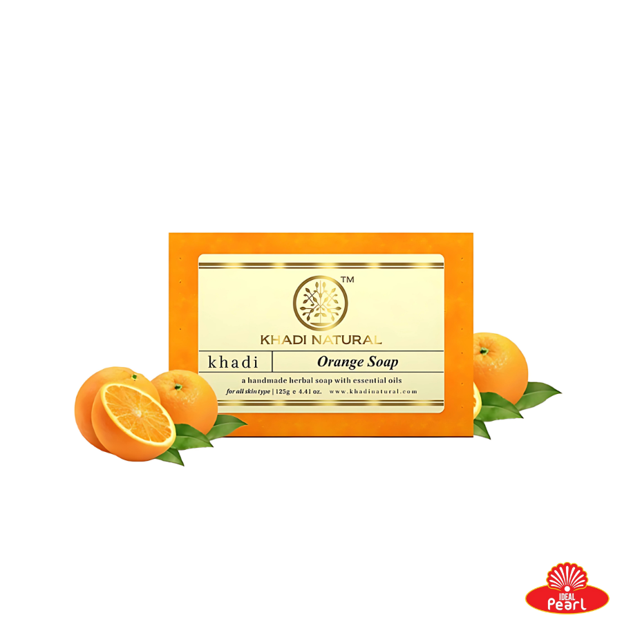 KHADI NATURAL ORANGE SOAP HANDMADE-125G