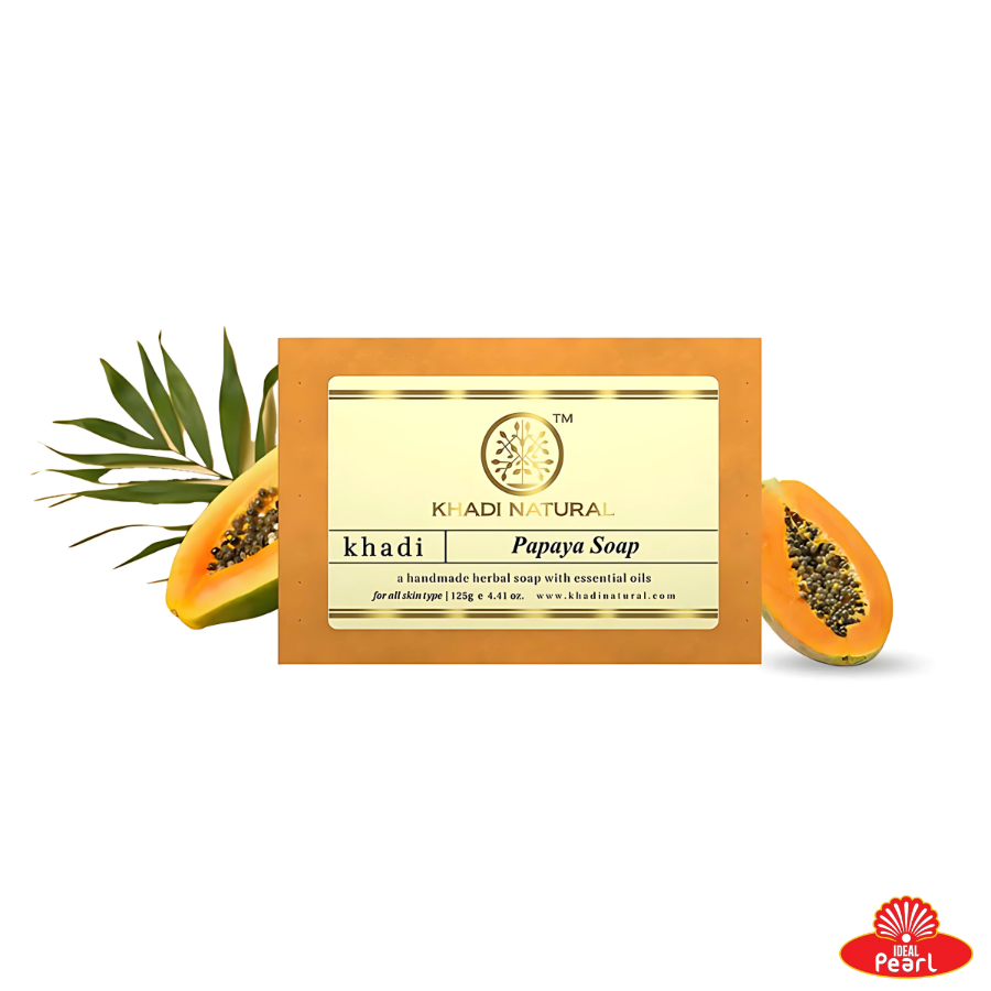 KHADI NATURAL PAPAYA SOAP HANDMADE-125G
