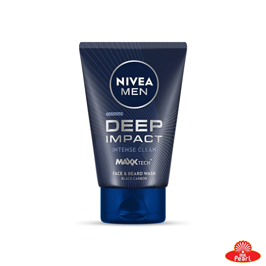 NIVEA MEN DEEP IMPACT INTENSE CLEAN FACE & BEARD WASH - 100G