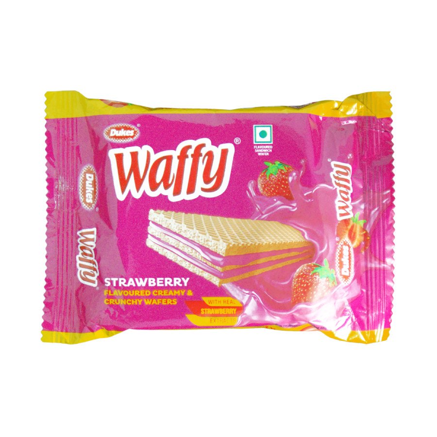 Dukes - Waffy Strawberry Flavoured Creamy & Crunchy Wafers 30g